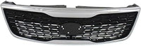 Front Grille Primed Shell And Insert Plastic With Chrome Molding Direct Replacement Compatible With 2014-2015 Kia Sorento KI1200155 863501U500