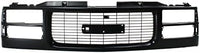 Front Grille Primed Shell And Cross Bar Insert Direct Replacement Compatible With 1994-2000 GMC C/K Series Pickup / 1994-1999 Suburban GM1200357 12375422
