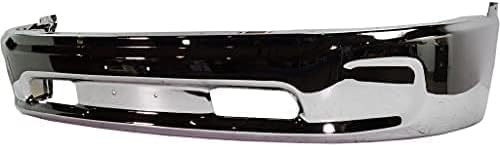 Front Bumper Chrome Without Fog Light Holes Direct Replacement Compatible With 2013-2023 Ram 1500 Pickup CH1002397 68160855AC