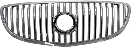 Front Grille Chrome Shell And Insert Plastic Direct Replacement Compatible With 2008-2009 Buick Allure/LaCrosse GM1200618 15889923