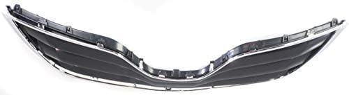 Front Grille Assembly Chrome Shell With Primed Insert Plastic Direct Replacement Compatible With 2010-2011 Toyota Camry TO1200324 5310106070C0