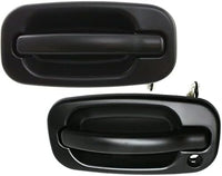 Set of 2 Front Exterior Door Handle Smooth Black Left Driver & Right Passenger Side Direct Replacement Compatible with 1999-2006 Chevrolet Silverado/GMC Sierra GM1311131 GM1310140