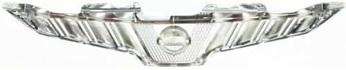 Front Grille Chrome Shell & Primed Insert Direct Replacement Compatible With 2009-2010 Nissan Murano NI1200232 623101AA0A