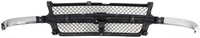 Front Grille Black Mesh With Chrome Center Bar Direct Replacement Compatible With 2001-2002 Chevrolet Silverado 2500HD / 3500 GM1200523 15088290