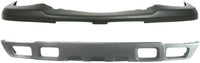 Front Bumper Chrome Steel + Upper Cover + Lower Valance + Extension Textured Direct Replacement Compatible With 2003-2006 Chevrolet Silverado 1500 GM1051110 GM1002416 GM1092200