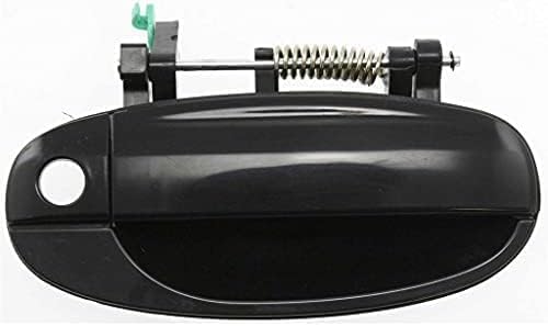 Front Exterior Door Handle Smooth Black Right Passenger Side Direct Replacement Compatible with 2004-2006 Chevrolet Aveo / 2009-2011 Aveo5 GM1311173 96409549