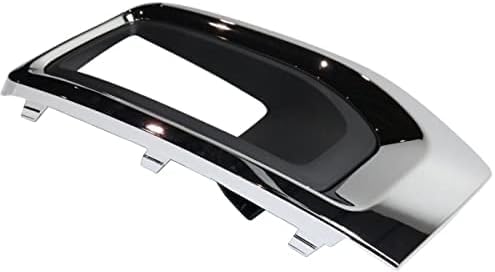 Set Of 2 Front Fog Light Molding Primed With Chrome Bezel Left Driver & Right Passenger Side Direct Replacement Compatible With 2015-2020 GMC Yukon/XL GM1039187 GM1038187 22936427