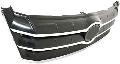 Front Grille Assembly Textured Shell And Insert With Chrome Molding Plastic Direct Replacement Compatible With 2005-2007 Toyota Avalon TO1200287 53101AC030C0