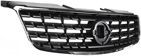 Front Grille Chrome Shell With Painted Dark Gray Insert Direct Replacement Compatible With 2005-2006 Nissan Altima NI1200213 62070ZB000