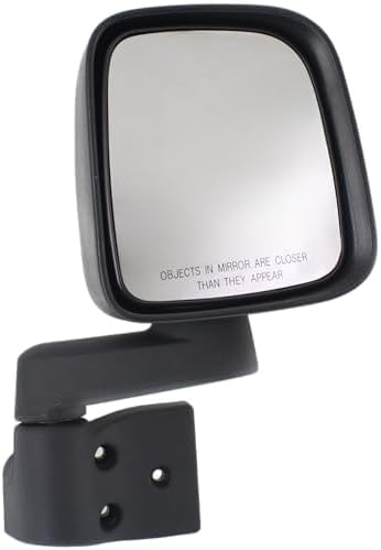 Front Mirror Manual Folding Non-Heated Textured Right Passenger Side Direct Replacement Compatible With 2003-2006 Jeep Wrangler CH1321259 CH1321240 CH1321234 55395060AD 55395060AB