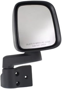 Front Mirror Manual Folding Non-Heated Textured Right Passenger Side Direct Replacement Compatible With 2003-2006 Jeep Wrangler CH1321259 CH1321240 CH1321234 55395060AD 55395060AB