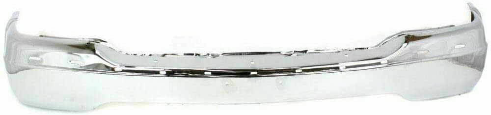 Front Bumper Chrome Steel + Upper Cover Primed + Lower Valance Air Deflector Textured Direct Replacement Compatible With GMC Sierra 1999-2002 / Yukon 1500 2500 2000-2006 GM1092169