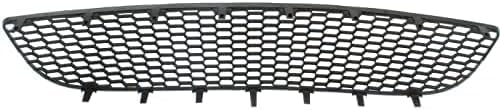 Front Bumper Center Grille Primed Plastic Direct Replacement Compatible With 2006-2010 Volkswagen Beetle VW1036140 1C0807681H01C