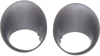Front Bumper Lower Valance Air Dam Textured + Fog Lamp Moldings Left Driver & Right Passenger Side Direct Replacement Compatible With 2002-2008 Dodge Ram 1500/2003-2009 2500 3500