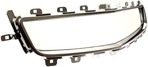Front Grille Primed Shell And Insert + Center Molding Chrome Direct Replacement Compatible With 2008-2012 Chevrolet Malibu GM1200600 GM1210115 25784042 25784043