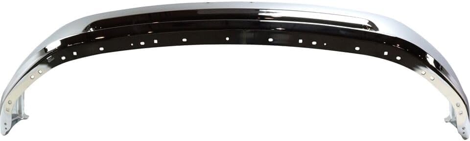 Front Bumper Chrome Steel Without Fog Light Holes Direct Replacement Compatible With 2009-2012 Dodge Ram 1500 CH1002387 68088188AA 68206066AA