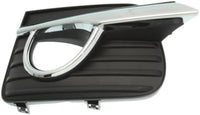 Set Of 2 Front Fog Light Molding Primed With Chrome Trim Plastic Left Driver & Right Passenger Side Direct Replacement Compatible 2014-2017 Infiniti Q50 IN1039105 IN1038105