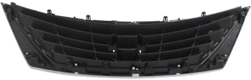 Front Grille Assembly Textured Gray Shell And Insert With Chrome Trim Direct Replacement Compatible With 2012-2014 Nissan Versa NI1200247 623103BA5A