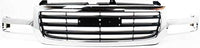 Front Grille Chrome Shell & Primed Insert Direct Replacement Compatible With 2003-2006 GMC Sierra 1500/2003-2004 2500 GM1200475 19130791