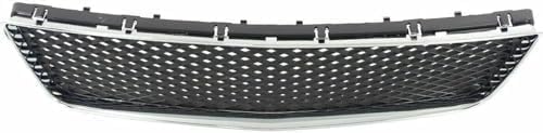 Front Bumper Upper & Lower Grille Assembly Chrome Shell With Insert Plastic Direct Replacement Compatible With 2006-2013 Chevrolet Impala / 2014-2016 Limited GM1200551 GM1036107