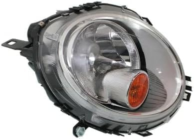 Set Of 2 Front Head Light Assembly Plastic Left Driver & Right Passenger Side Direct Replacement Compatible With 2007-2015 Mini Cooper MC2503105 MC2502105 63122751870 63122751869