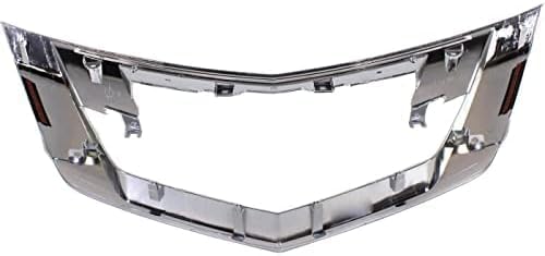 Front Grille Molding Satin Plastic Direct Replacement Compatible With 2009-2011 Acura TL AC1210114 75140TK4A01ZB
