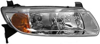 Set Of 2 Front Headlight Assembly Halogen Right Passenger & Left Driver Side Direct Replacement Compatible With 2000-2002 Saturn L-Series GM2503200 GM2502200 90583595-PFM 90583594-PFM