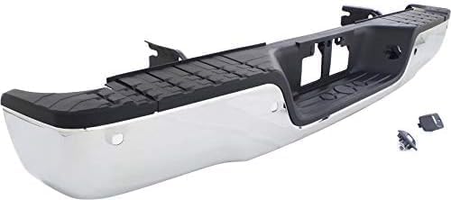 Step Bumper Assembly Chrome Steel With Sensor Holes Direct Replacement Compatible With 2007-2013 Toyota Tundra TO1103116 521510C090-PFM