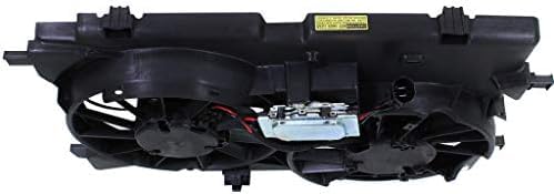Front Radiator Dual Cooling Fan Assembly Plastic Direct Replacement Compatible with 2010-2012 Ford Fusion/Lincoln MKZ FO3115181 9E5Z8C607C