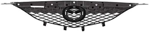 Front Grille Assembly Primed Shell And Insert With Chrome Upper Bar Plastic Direct Replacement Compatible With 2003-2005 Mazda 6 S 6 MA1200166 GK2A50710C