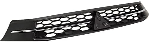 Front Grille Primed Plastic With Chrome Molding Direct Replacement Compatible With 2018-2019 Mitsubishi Outlander Sport/RVR MI1200274 6402A504