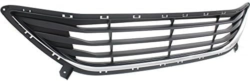 Front Bumper Grille Textured Shell with Chrome Insert Direct Replacement Compatible With 2011-2013 Hyundai Elantra HY1036115 865603Y000