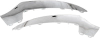 Set Of 2 Front Bumper Molding Chrome Left Driver & Right Passenger Side Direct Replacement Compatible With 2014-2017 Mercedes Benz E-Class MB1047131 MB1046131 2078850874 2078850774
