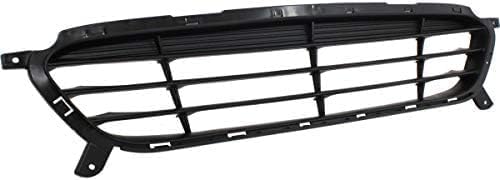 Front Bumper Grille Primed Plastic Direct Replacement Compatible With 2012-2014 Hyundai Accent HY1036116 865611R000