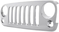 Front Grille Plastic Chrome Shell And Insert Direct Replacement Compatible With 2007-2016 Jeep Wrangler CH1200328 68046306AA-PFM