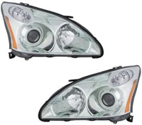 Set Of 2 Front Headlight Assembly Lens And Housing Right Passenger & Left Driver Side Direct Replacement Compatible With 2004-2006 Lexus RX330 LX2503122 LX2502122 8114548210