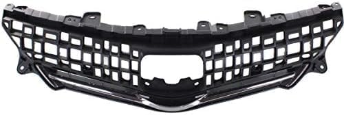 Front Grille Assembly Gray Shell And Insert With Chrome Molding Plastic Direct Replacement Compatible With 2012-2014 Toyota Prius V TO1200348 5310147010