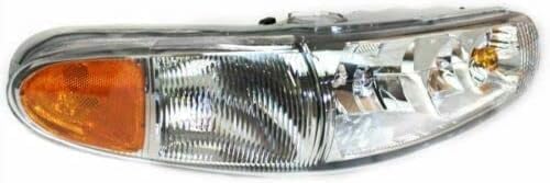 Set Of 2 Front Head Light Assembly Halogen Left Driver & Right Passenger Side Direct Replacement Compatible With 1997-2005 Buick Century / 1997-2004 Regal GM2503183 GM2502183