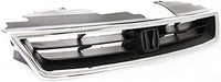 Front Grille Chrome Shell With Textured Insert Plastic Direct Replacement Compatible With 1994-1997 Honda Accord HO1200136 75101SV4902