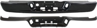 Rear Bumper Face Bar Steel + Step Pad Primed Plastic Direct Replacement Compatible With 2002-2008 Dodge Ram 1500/2003-2009 2500 3500 CH1102352 CH1191110 5073625AE 55077340AD