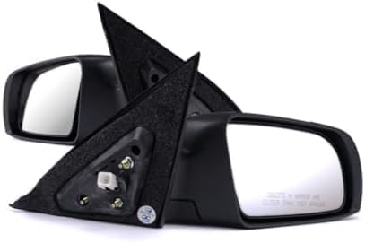Set Of 2 Front Power Mirror Manual-Folding Non-Heated Primed Plastic Left Driver & Right Passenger Side Direct Replacement Compatible With 2007-2012 Nissan Altima NI1320220 NI1321220