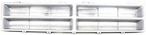 Front Grille Insert Silver Plastic Direct Replacement Compatible With 1986-1990 Dodge Full Size Pickup CH1200107 4249803