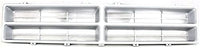 Front Grille Insert Silver Plastic Direct Replacement Compatible With 1986-1990 Dodge Full Size Pickup CH1200107 4249803
