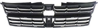 Front Grille Textured Dark Gray Shell And Insert Plastic Direct Replacement Compatible With 2008-2010 Dodge Grand Caravan CH1200310 5113126AA