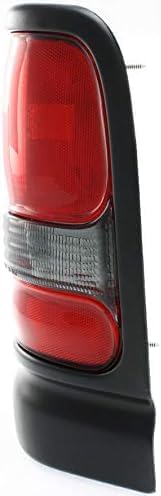 Set OF 2 Tail Light Lens And Housing Right Passenger & Left Driver Side Direct Replacement Compatible With 1994-2002 Dodge Ram 1500 2500 3500 CH2800122 CH2801122 55055265AC 55055264AC