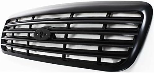 Front Grille Painted Black Shall And Insert Direct Replacement Compatible With 1999-2000 Ford Crown Victoria FO1200379 XW7Z8200AAA