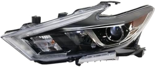 Front Head Light Assembly Plastic Right Passenger Side Direct Replacement Compatible With 2016-2018 Nissan Maxima NI2503235 260104RF9B 260104RF0B