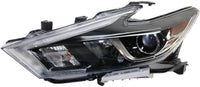 Front Head Light Assembly Plastic Right Passenger Side Direct Replacement Compatible With 2016-2018 Nissan Maxima NI2503235 260104RF9B 260104RF0B