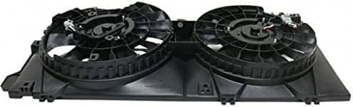 Front Cooling Dual Fan Assembly Plastic Direct Replacement Compatible with 2014-2018 Mazda 3 MA3115161 PE2015025