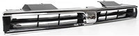 Front Grille Chrome Shell With Primed Insert Plastic Direct Replacement Compatible With 1992-1993 Honda Accord HO1200120 75101SM4901